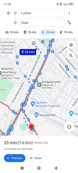 Doamna Ghica, Parc Tei, Facultatea de Constructii,Pipera